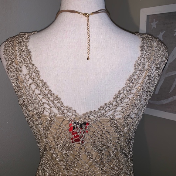 V Christina Boho Crochet Bodycon Mini Dress - Picture 3 of 8